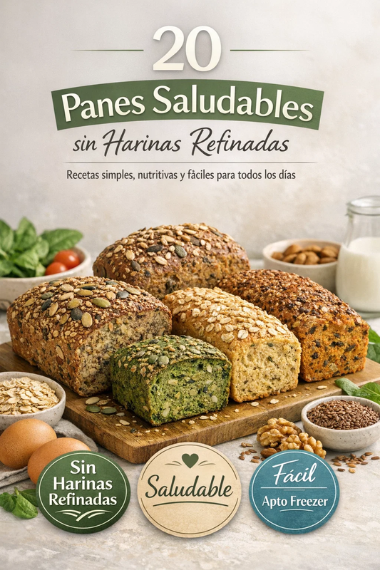 20 RECETAS DE PANES SALUDABLES SIN HARINAS REFINADAS